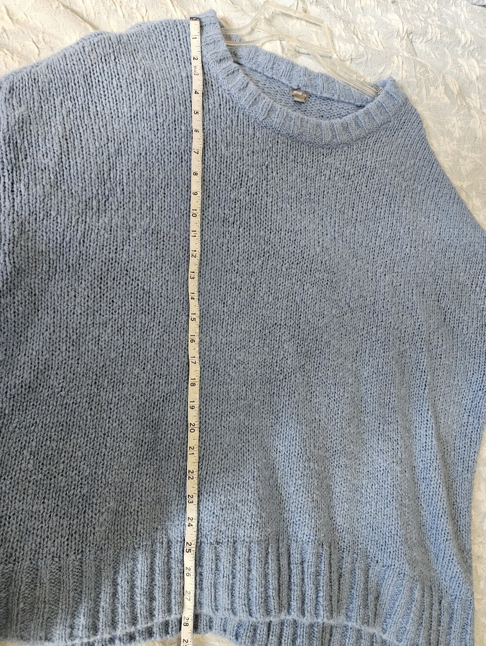 Aerie Blue Oversized Crew Neck Sweater - Picture 8 of 9